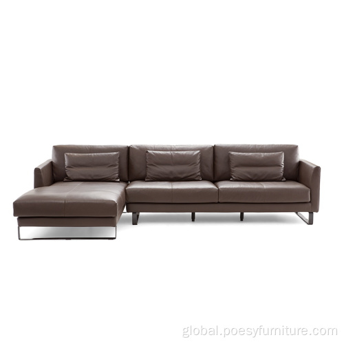 Restaurant Living Room Modern Furniture Restaurant Living Room Leather Sofa Manufactory